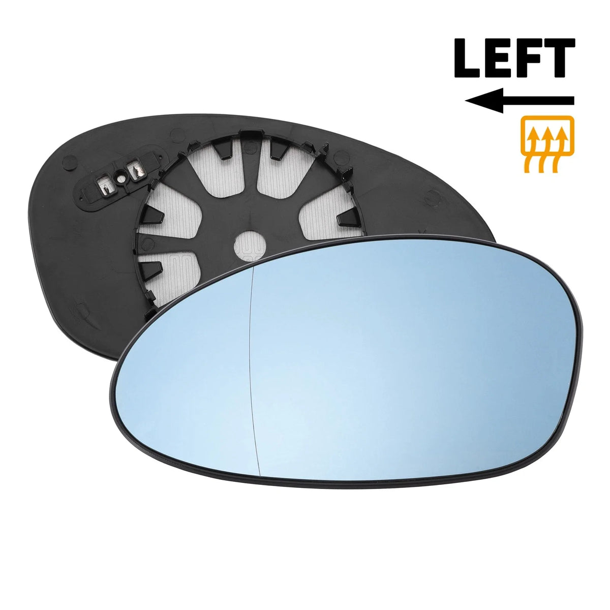 Left Side Heated Blue Mirror Glass for BMW 1 2 3 Series (2004–2009)