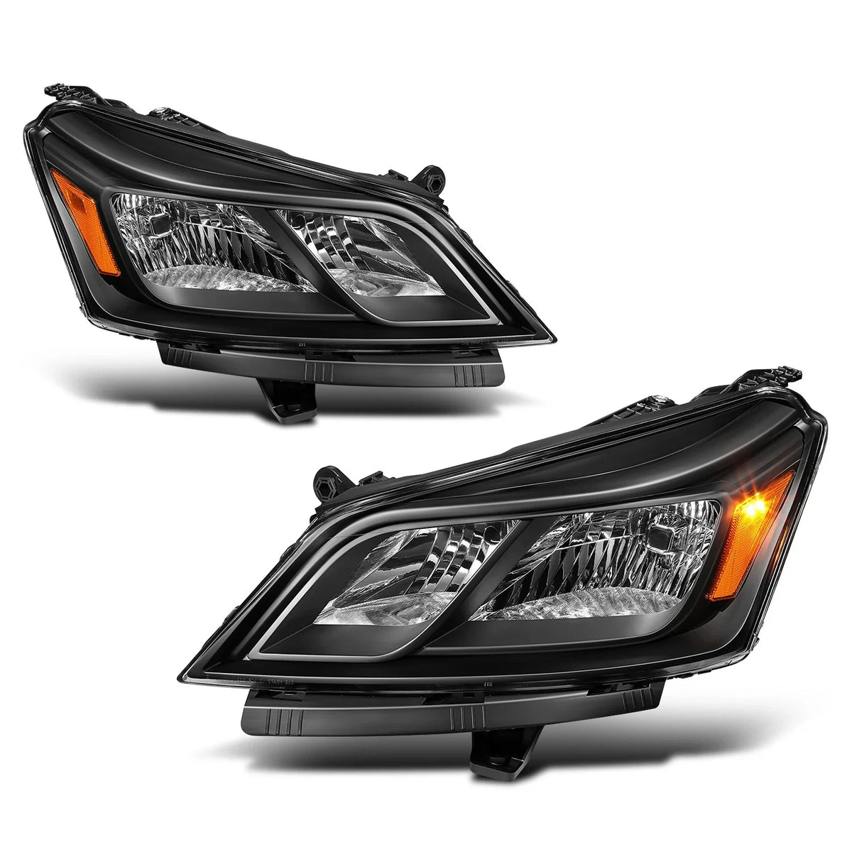 Headlight for Chevy Traverse (2013–2017) OE Replacement Black Housing Amber Corner