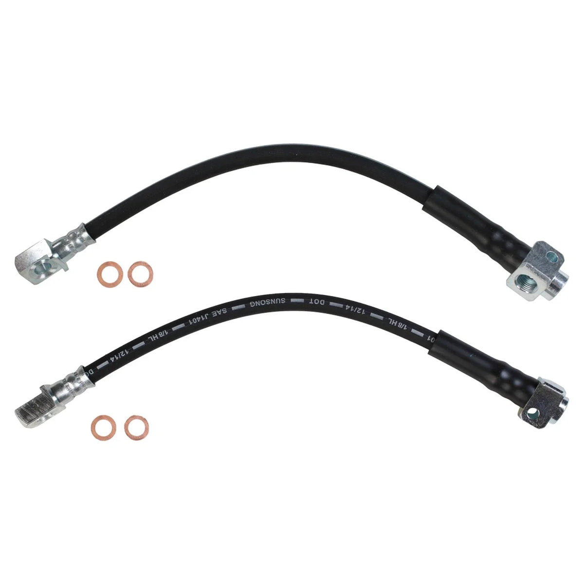 Sunsong Rear Left & Right Brake Hydraulic Hose Kit for 9-7x Envoy XL (2005–2009)