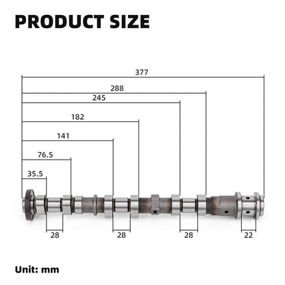 Left Exhaust Camshaft for Chrysler 300 Ram 3.6L 2011-2023 5184377AG