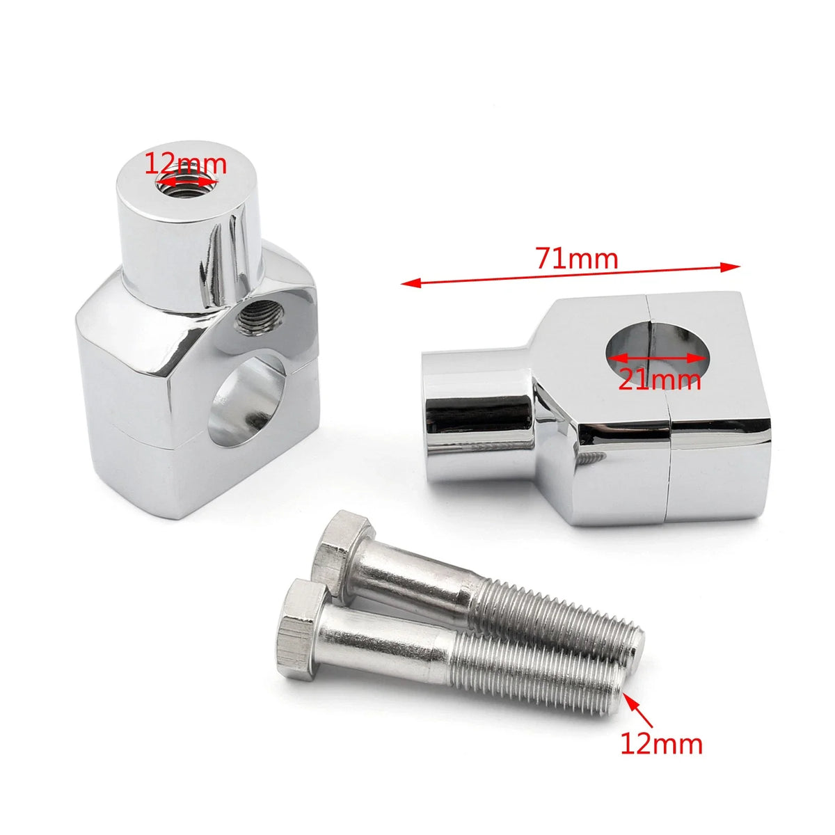 7/8" 22mm Aluminium Handle Bar Mount Risers Clamp for ATV Quad
