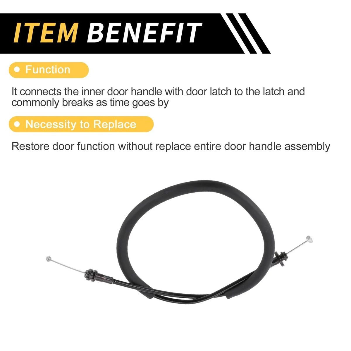 2 Pack of Door Latch Cables for Ram 1500 2500 3500 (2010-2018)