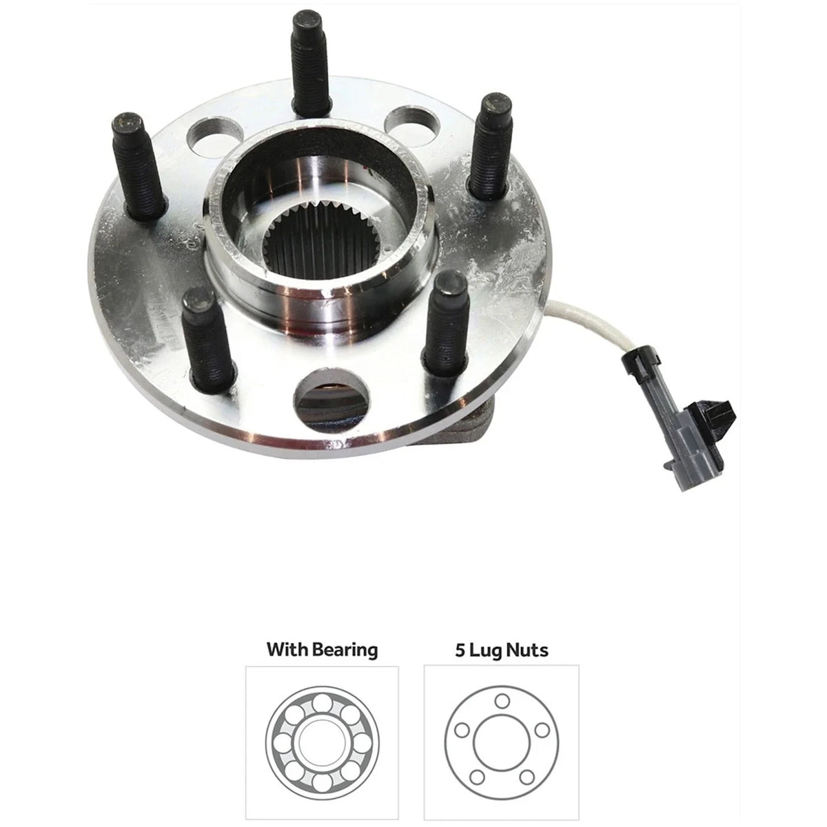 Wheel Hub Pair - 2X Quality Replacement for Chevy Impala 2000-2016