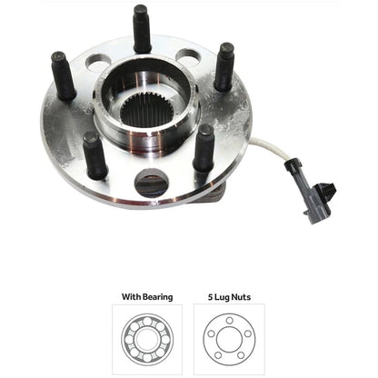 Wheel Hub Pair - 2X Quality Replacement for Chevy Impala 2000-2016