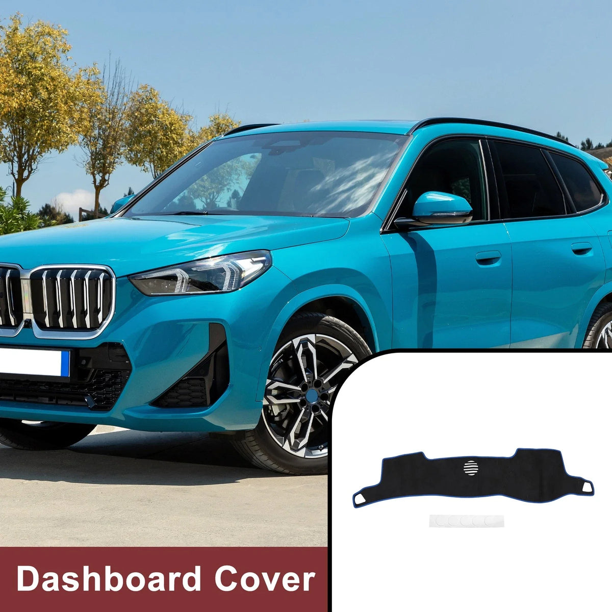 Dashboard Cover Mat for Toyota Crown 18 Series (2004–2008) Black Blue