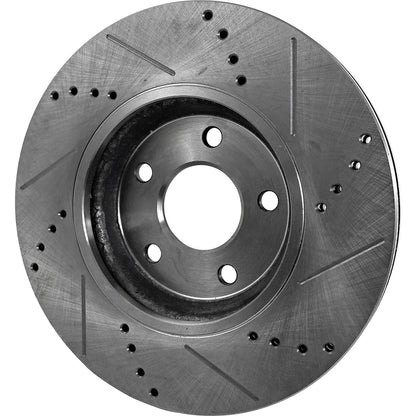 Brake Disc & Pad Set - Cross-Drilled for 2006-2013 Chevrolet Impala