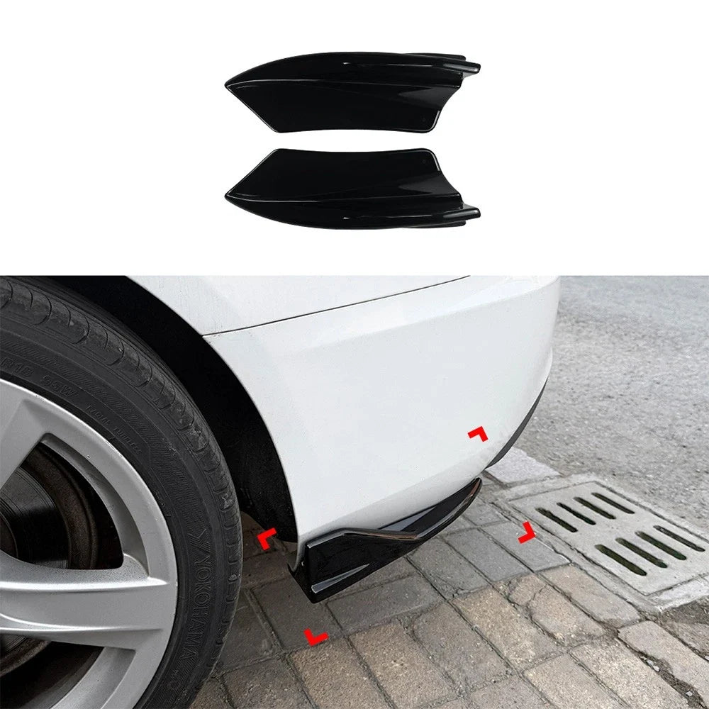 Pair of Gloss Black Side Splitters for Audi S5 8T (2013–2016)