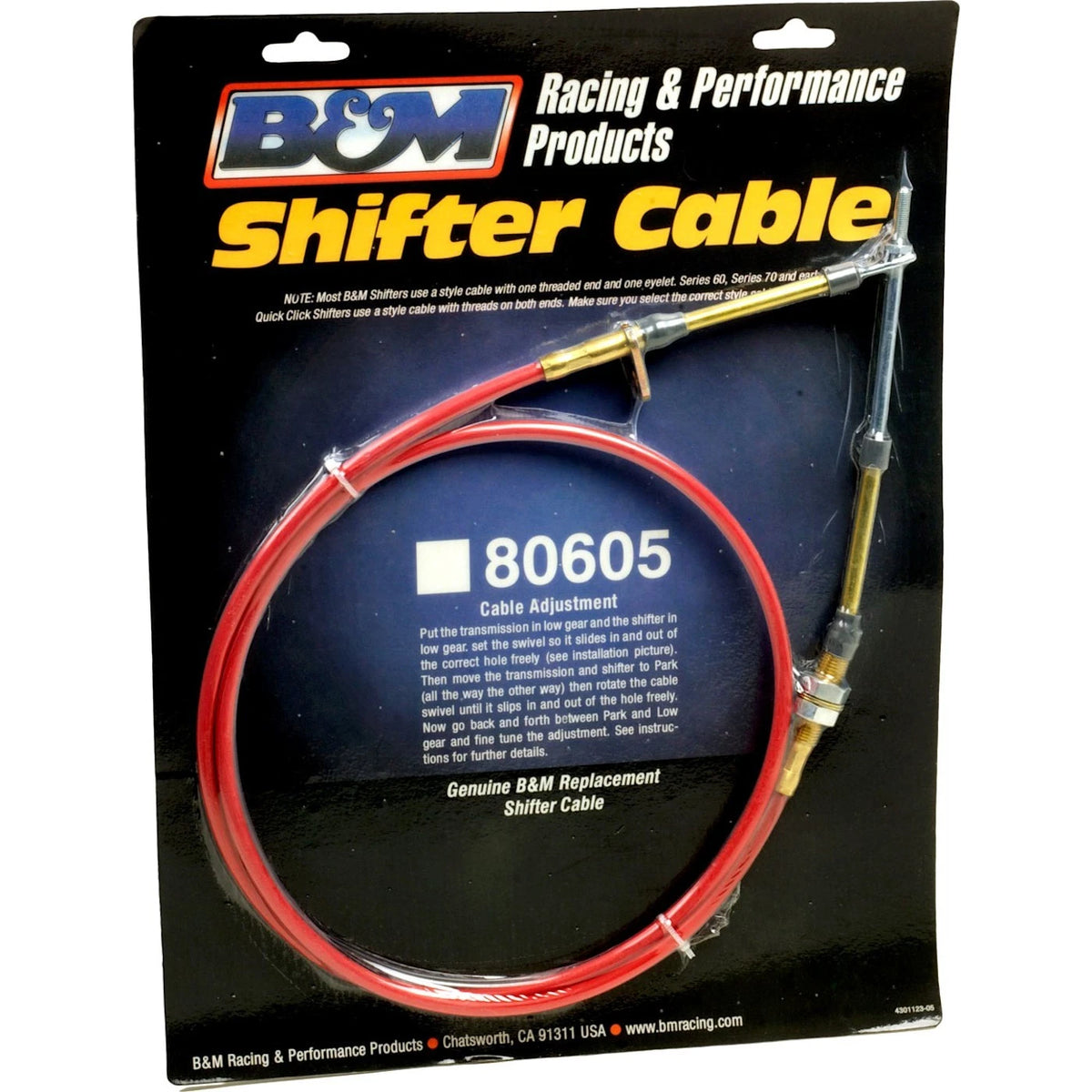 B&M 80605 Automatic Transmission Selector Cable for