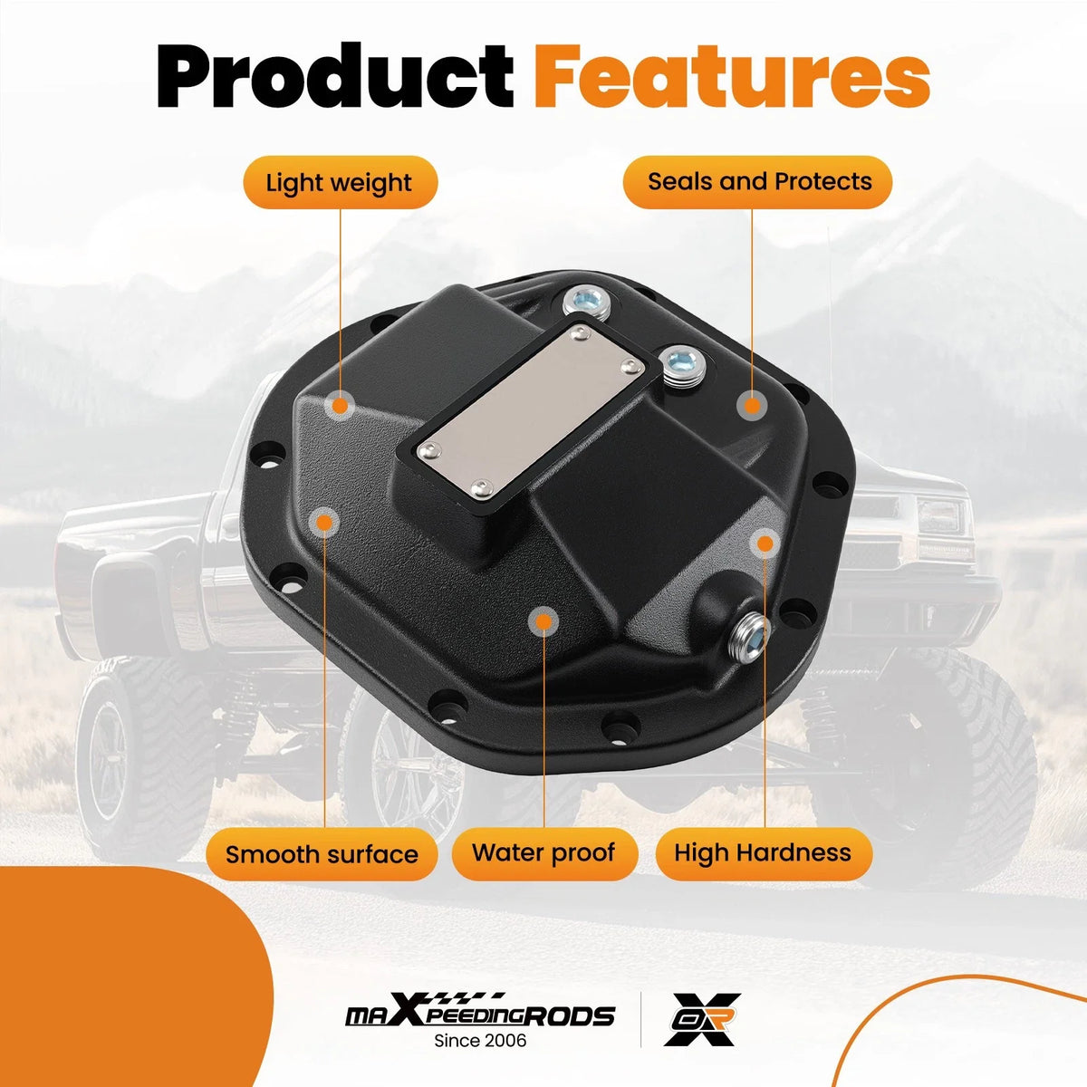 Front and Rear Differential Cover for Dana 44