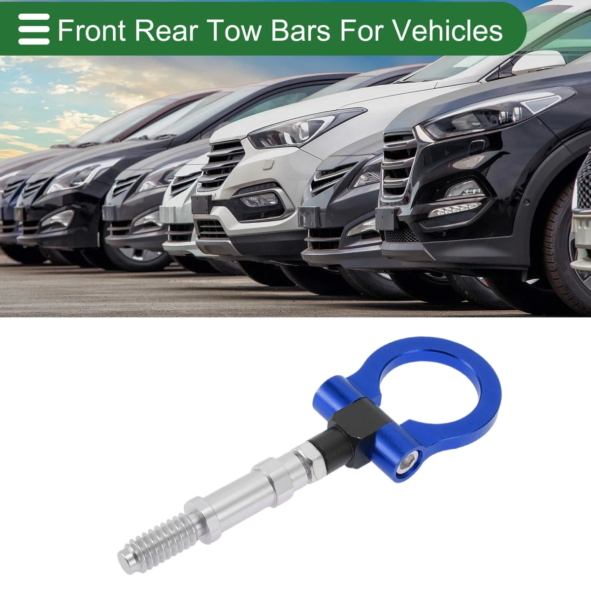 Tow Hook Set for Volkswagen MK7 (2014–2022) 11mm Aluminum Alloy Blue