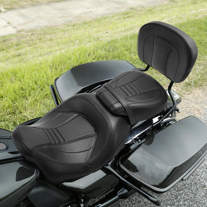 Driver Passenger Seat Pad for Touring Road King 2009-2023