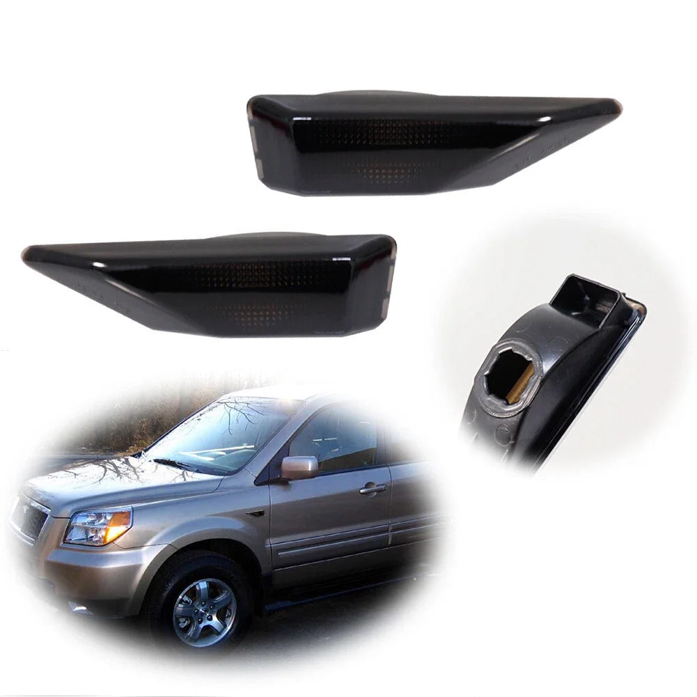 Smoked Front Bumper Side Marker Lights for Honda Pilot (2006–2008)