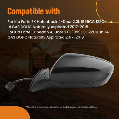 Power Adjust Heated Side Mirror for Kia Forte 2017-2018 87610B0000