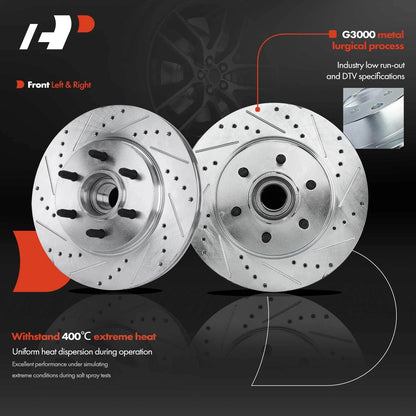 Front Brake Pads and Rotors Set for 2004-2005 Ford F-150