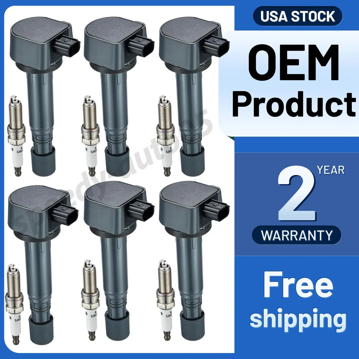 Ignition Coil Pack and Iridium Spark Plug Set for Acura RDX ZDX Honda (2005–2016)