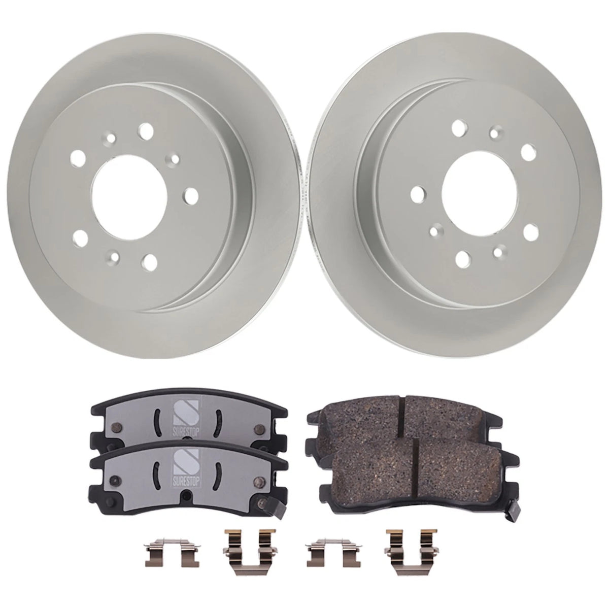 Rear Brake Disc Rotors and Pads Kit for Chevrolet Impala (2010)