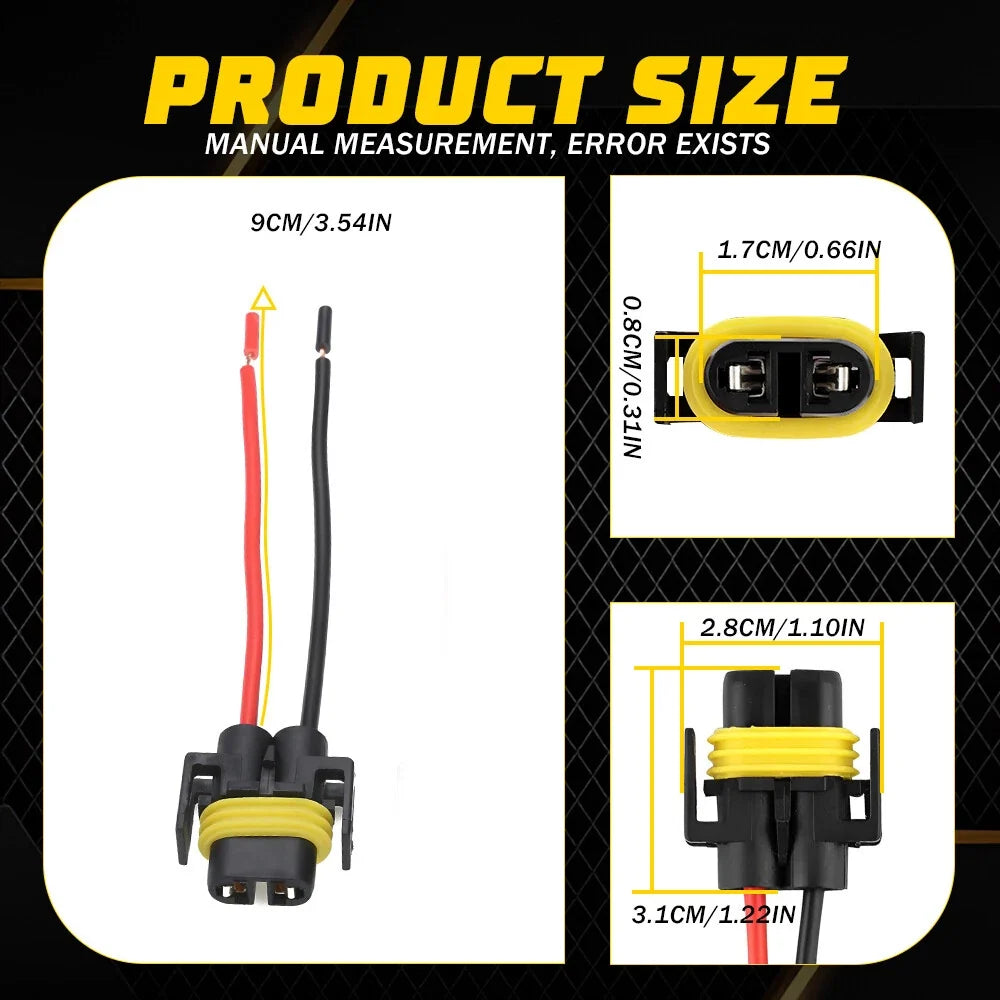H11 Headlight Low Beam Socket Connector Plug for