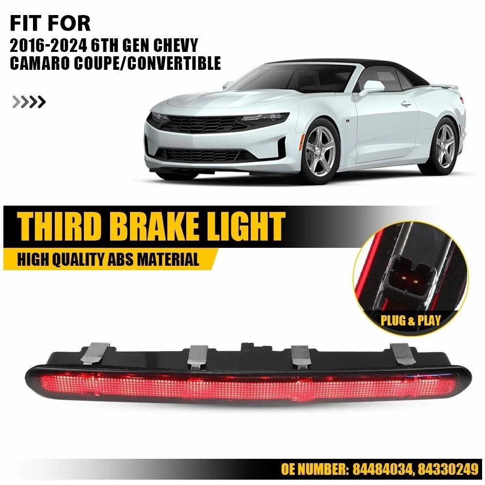 LED 3rd Rear Third Brake Light for Chevrolet Camaro (2016–2024) EV