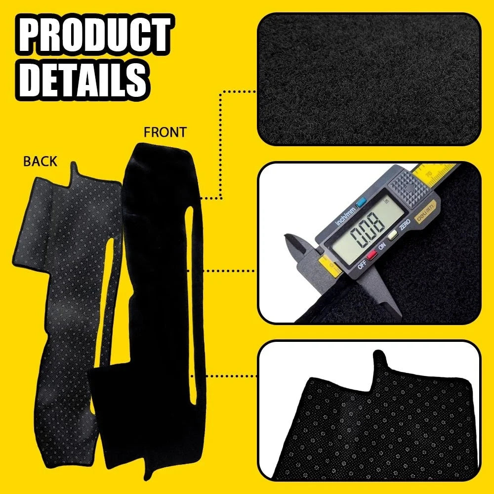 Dash Mat Cover for Toyota 4Runner (2003–2009) - Black Dashboard Carpet