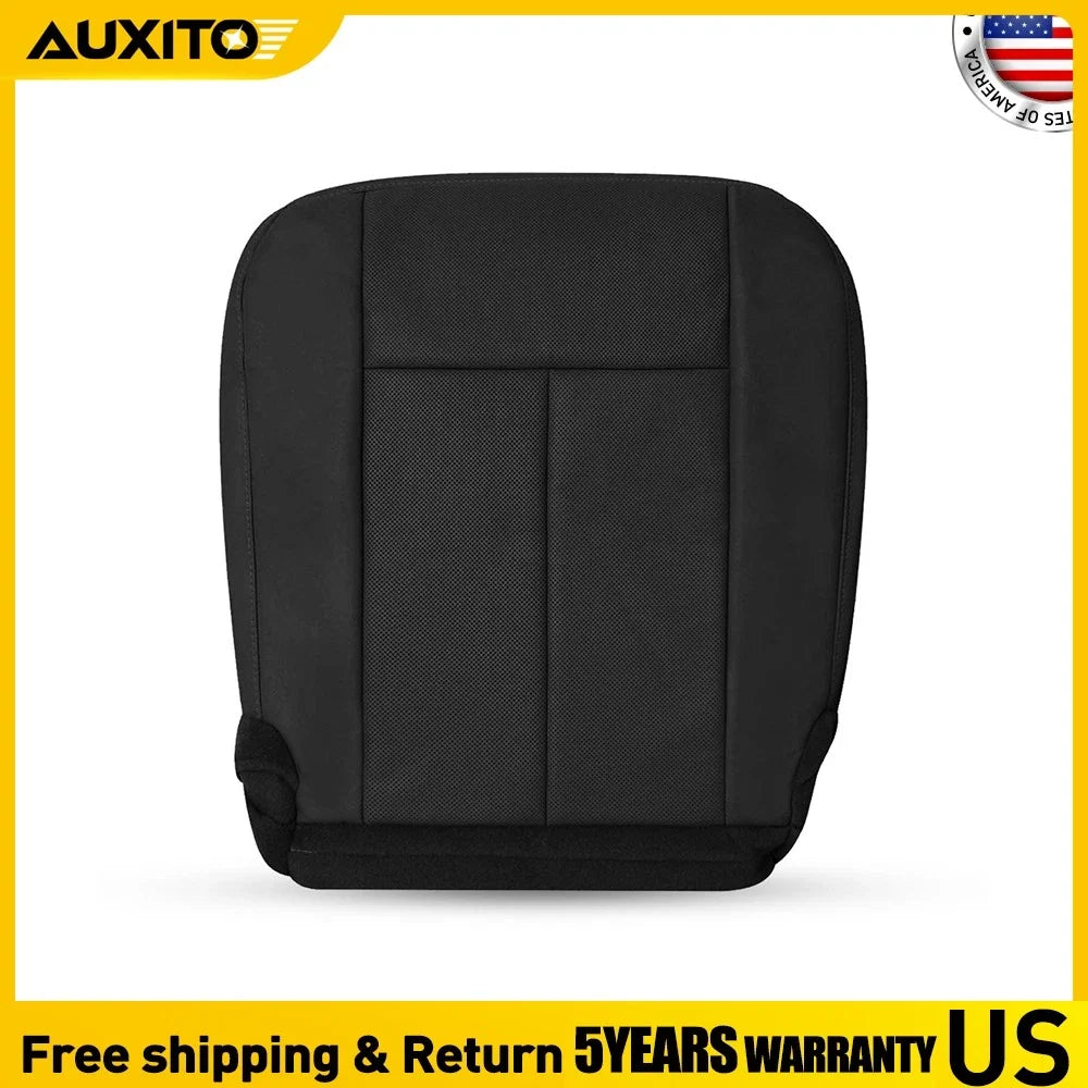 Driver Bottom Leather Seat Cover for Ford Expedition (2015–2017) Black Perf
