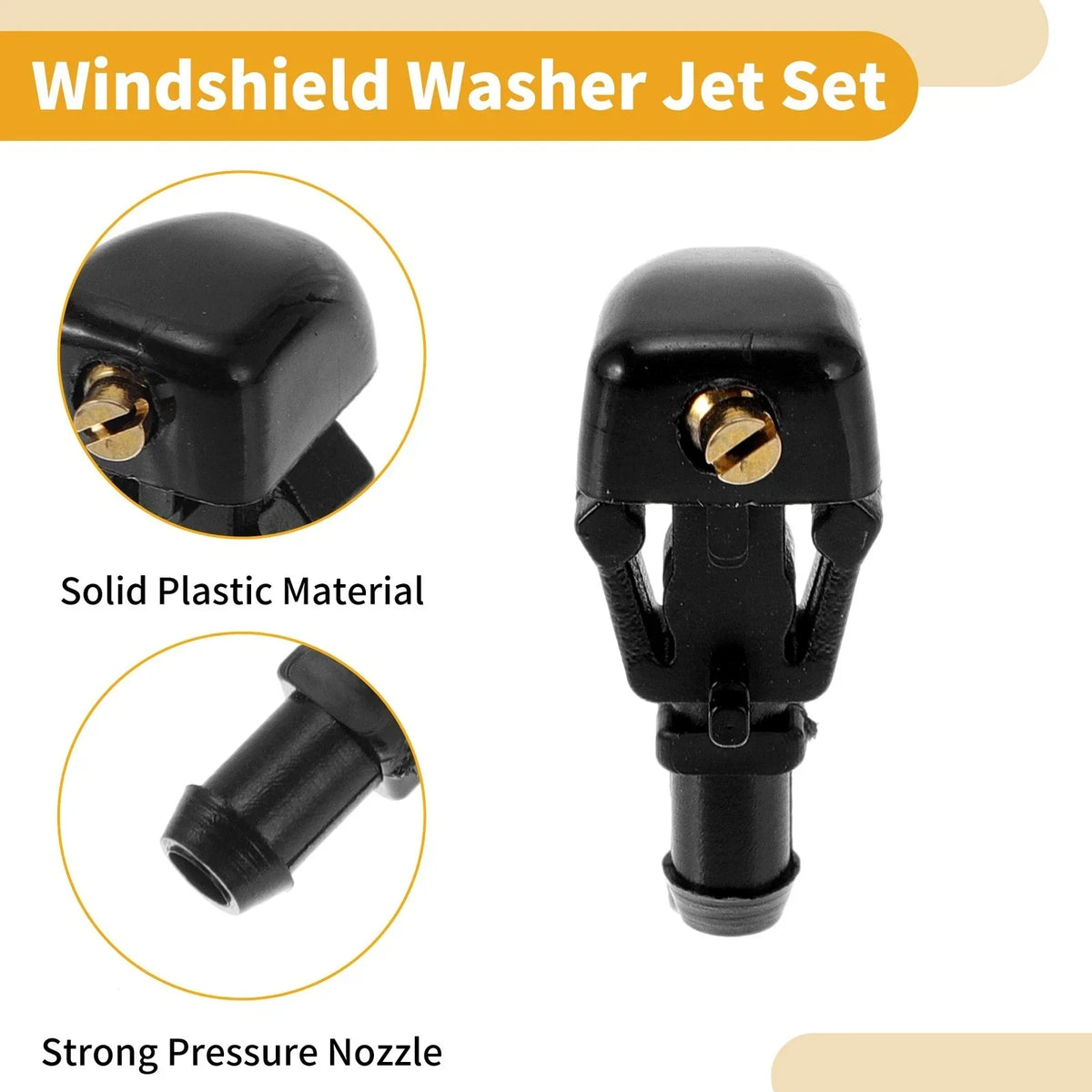 Windshield Washer Nozzle Set with Connector Hose for Durango 2011-2023