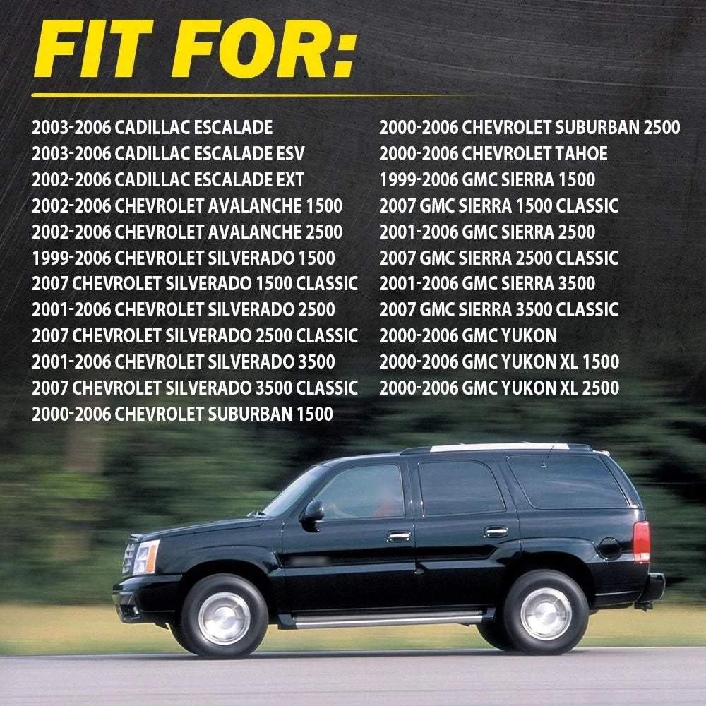 Set of 4 Chrome Outer Door Handles w/Keyhole for Silverado Sierra (1999–2006)
