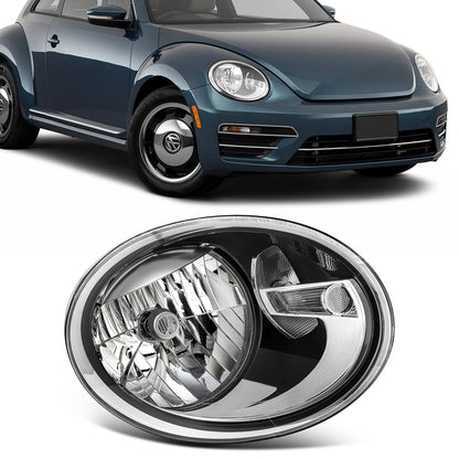 Headlight Right Side for Volkswagen Beetle 1.8L 2.0L (2012–2019) Black