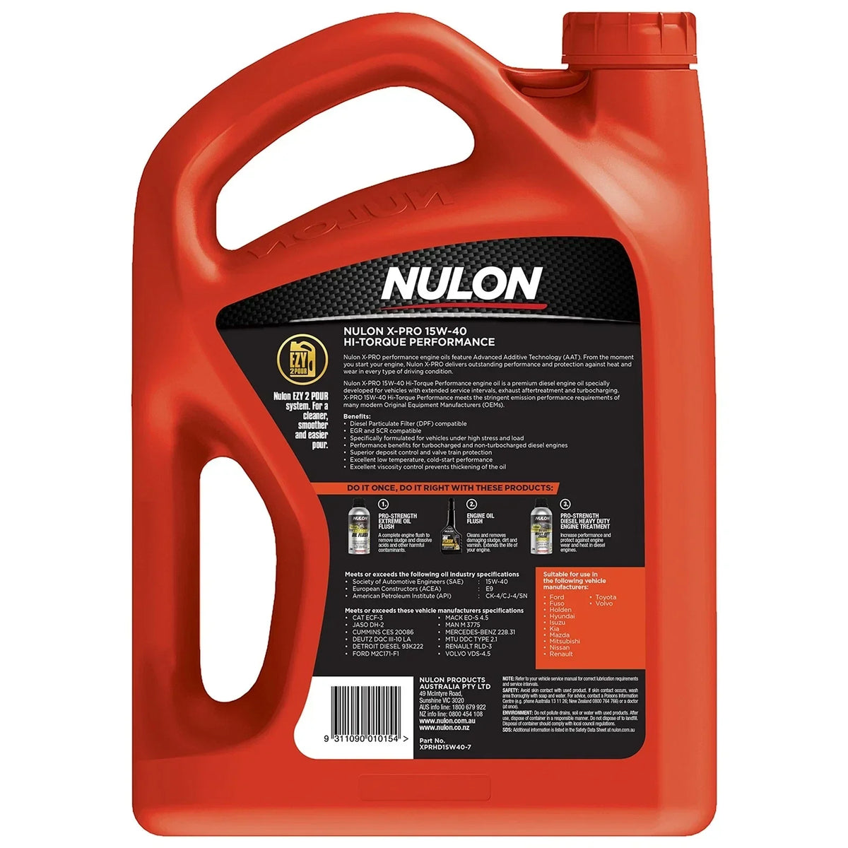 7L Nulon X-PRO HI-Torque 15W-40 Performance Engine Oil