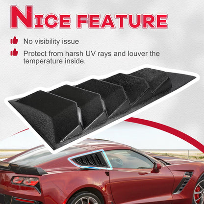 Louver Cover Sun Shade for Side Window of Corvette C7 2014-2019