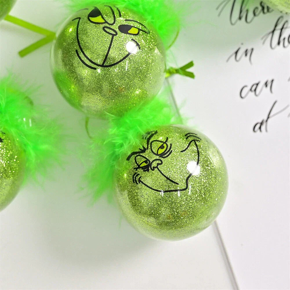 Christmas Tree Ornaments - Cute Green Elf Design - 1 Xmas Ball
