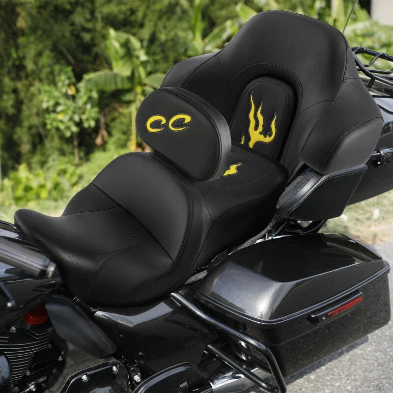 Driver Passenger Seat & Backrests for Harley CVO Road Street Glide (2014–2023)