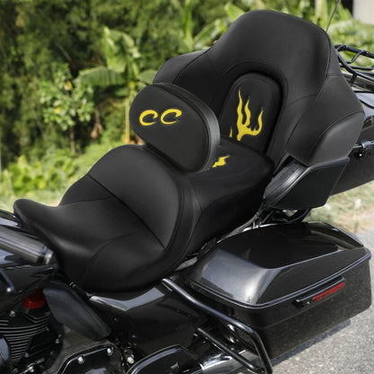 Driver Passenger Seat & Backrests for Harley CVO Road Street Glide (2014–2023)