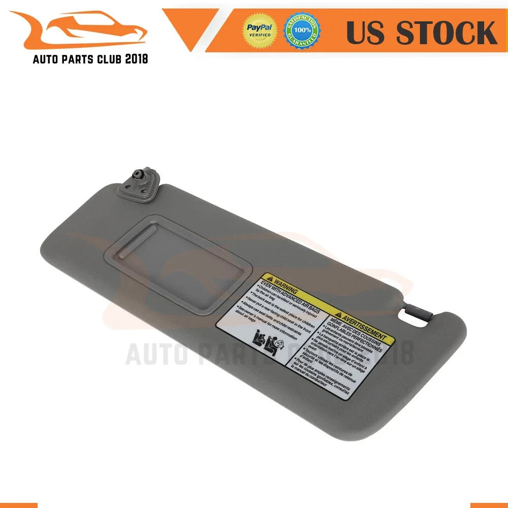 Sun Visor for Toyota Highlander (2004–2007) Gray Left W/O Light