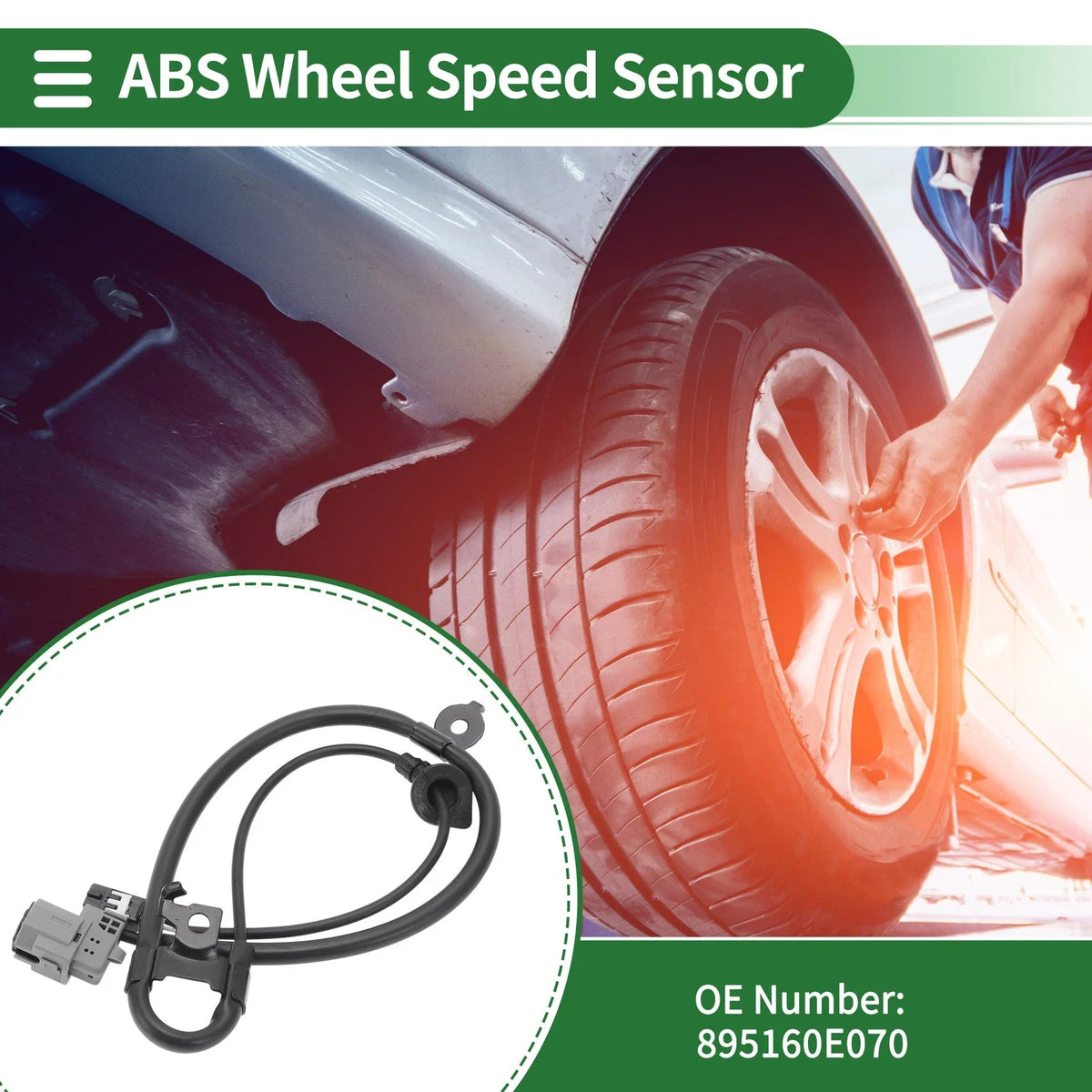 ABS Wheel Speed Sensor No. 895160E070 for Toyota Highlander (2001–2007)