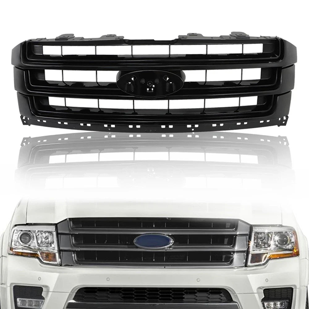 Front Upper Grille for Ford Expedition (2015–2017) Gloss Black