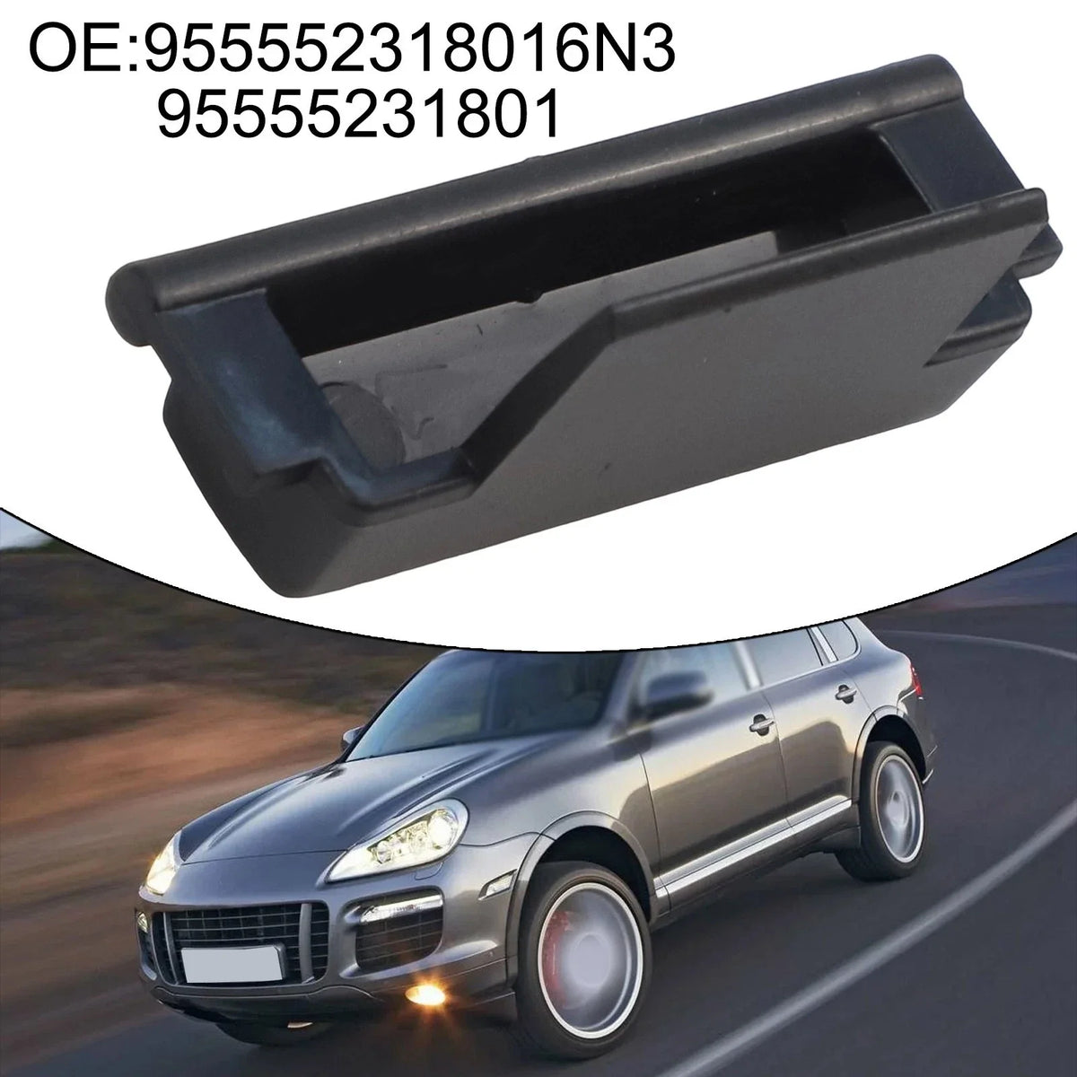 Black ABS Glass Case Switch Button for Porsche Cayenne (2003–2010) OEM