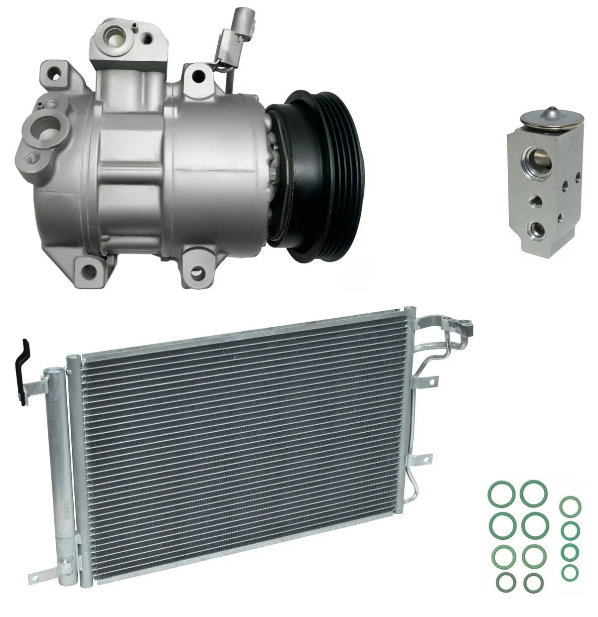 AC Compressor Kit With Condenser for Kia Spectra 2.0L (2009–2009)
