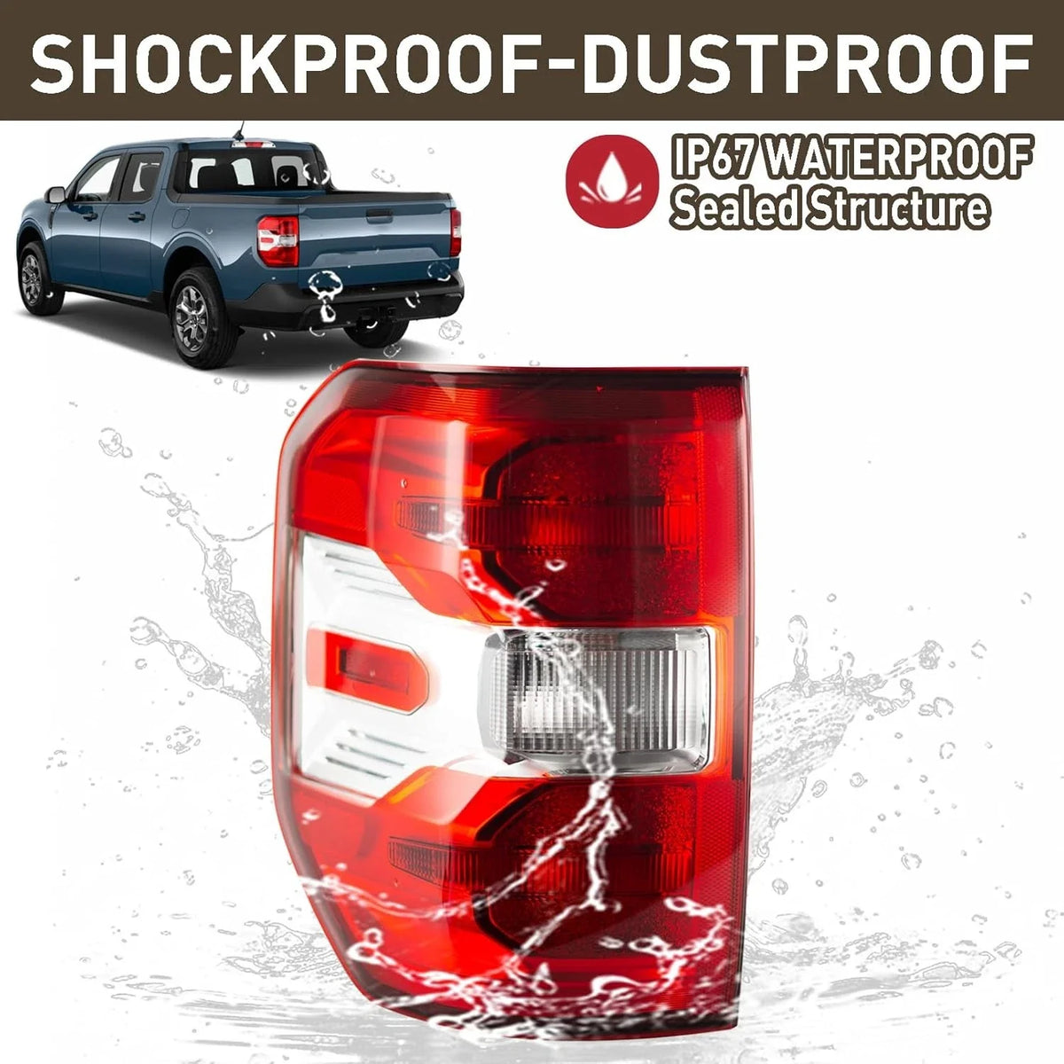 Halogen Tail Light Lamp Rear Left for Ford Maverick (2022–2025)