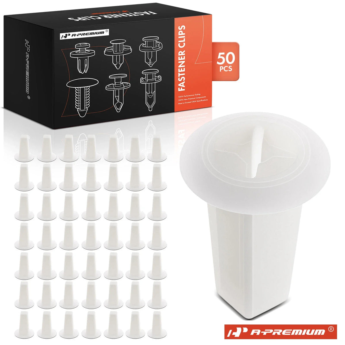 50x 6mm Nylon Screw Grommet Retainers for Mitsubishi