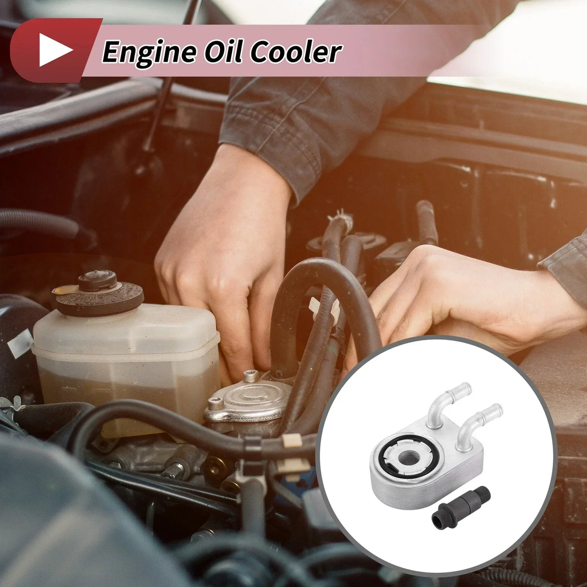 1 Set Engine Oil Cooler for 2008-2014 Dodge Avenger