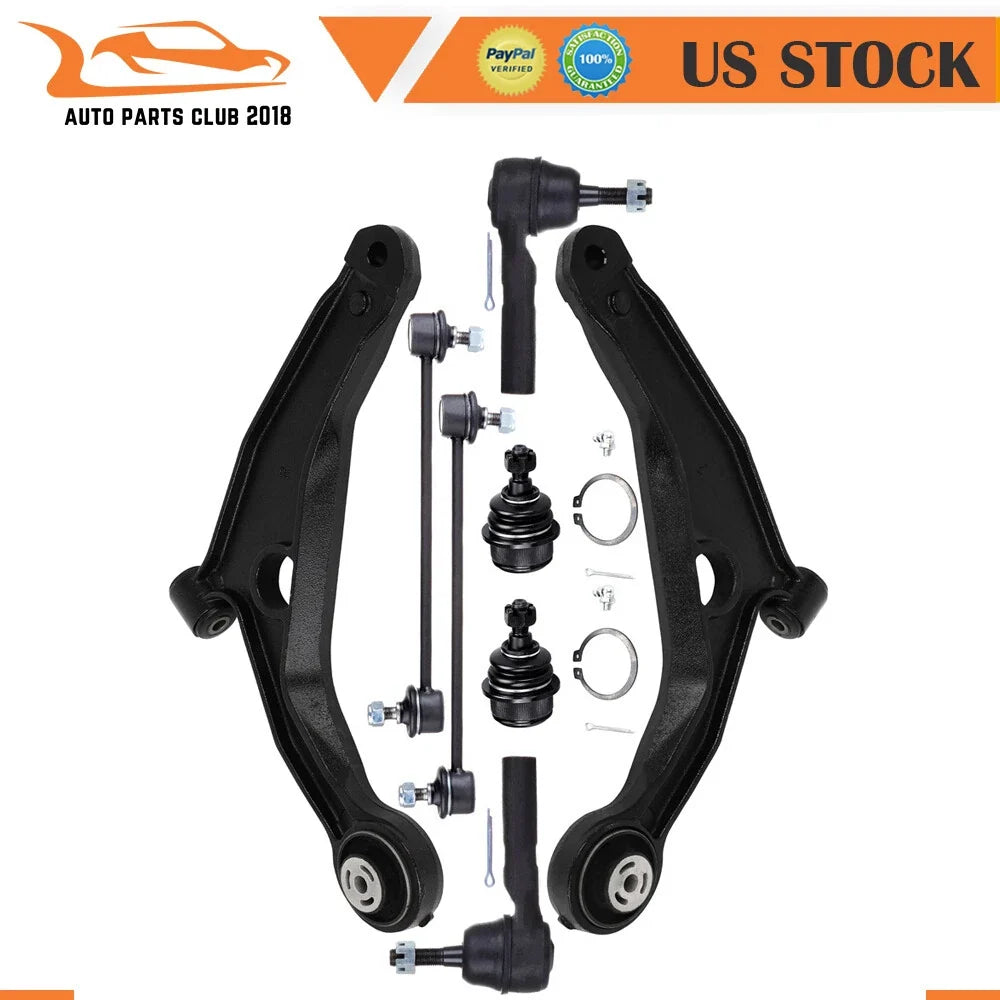Set of 8 Front Lower Control Arm Ball Joints for Dodge Avenger (2008–2014)