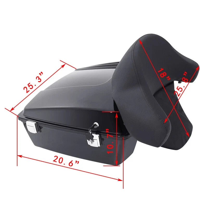 Chopped Trunk Backrest Mount Rack for Harley 2009–2013 Touring
