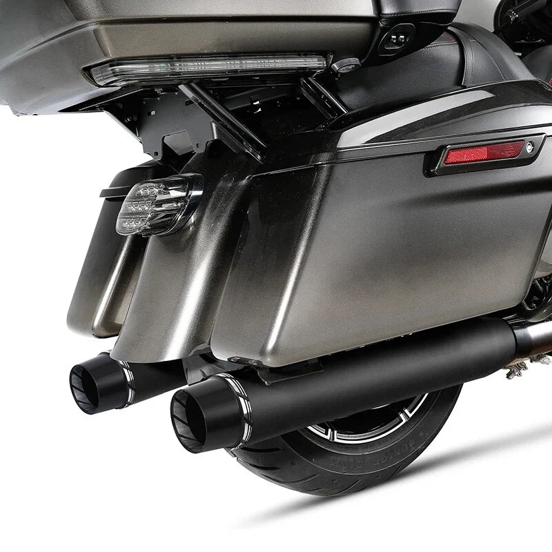 4" Slip-On Straight Mufflers Exhaust Pipe for Harley Road King Glide (2017–2025)