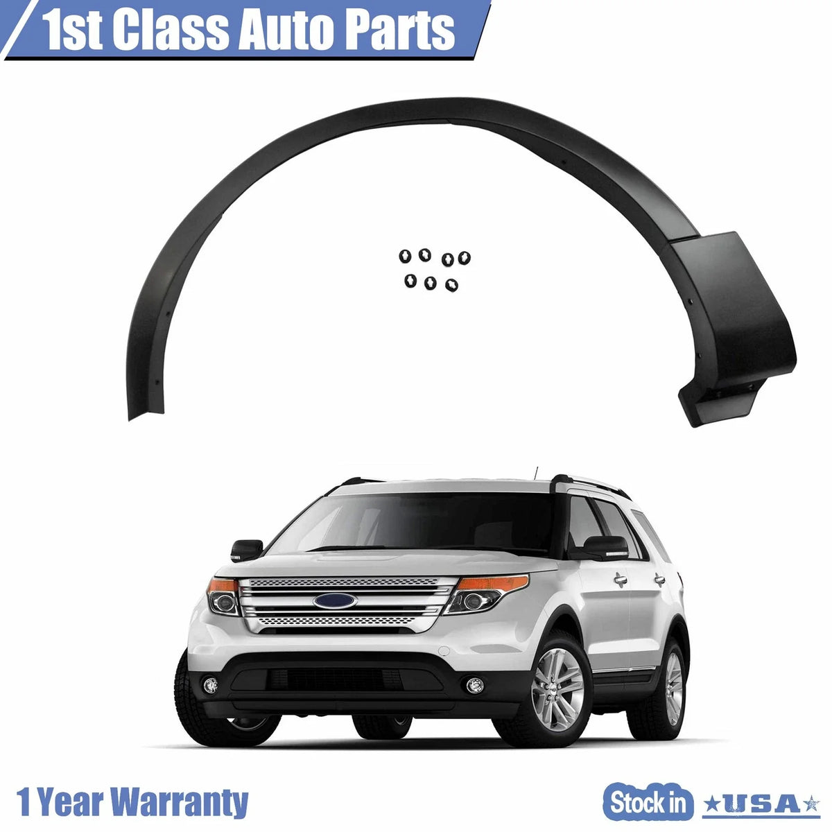 Front Left Wheel Arch Trim Fender Flares for Ford Explorer (2011–2015)