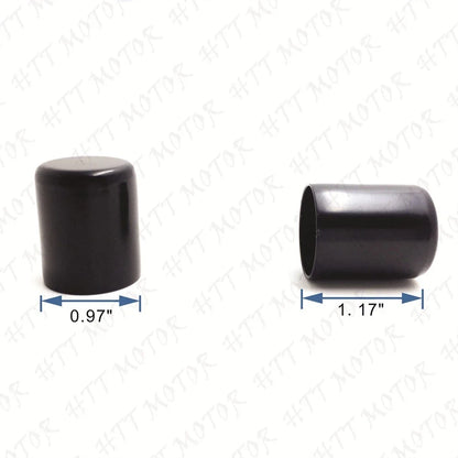 Set of 2 Black Docking Hardware Covers for Harley FLHT FLTR 2014-2023