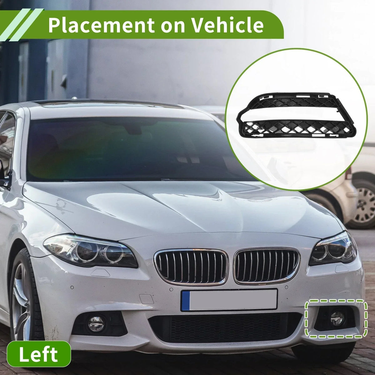 Left Front Fog Light Grill for Mercedes Benz S-CLASS (2006-2013)