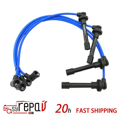 Set of 8 Ignition Wires + Iridium Spark Plugs for Honda Accord (1994–2002) Civic (1992–2000)