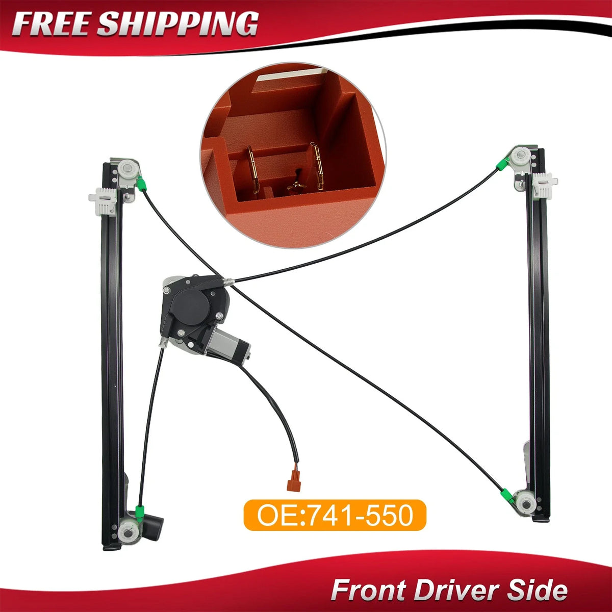 Power Window Motor and Regulator for 1996-2000 Dodge Grand Caravan
