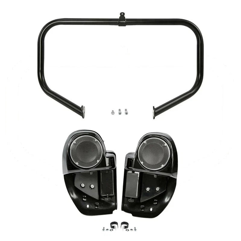 Engine Guard & Lower Vented Speaker Pod for Street Glide 2014-2024