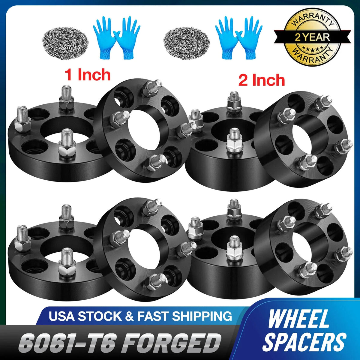 Set of 4 Wheel Spacers for EZ GO Golf Cart (Fits Various Models)